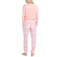 thumbnail image 4 of Muk Luks Lounge Loyalist Sweatshirt and Jogger Set, Peach Fairisle, XL, 4 of 7