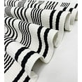 thumbnail image 5 of Fennco Styles Woven Ticking Striped Area Rug 24" W x 51" L - Black Cotton Blend Carpet Indoor Outdoor Floor Mat for Living Room, Entryway, Bedroom and Floor Décor, 5 of 5