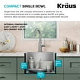 thumbnail image 6 of KRAUS Kore 15” Drop In / Top Mount Workstation 16 Gauge Single Bowl Stainless Steel Bar Kitchen Sink with Accessories, 6 of 7