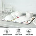 thumbnail image 7 of Watercolor Wildflower Dish Drying Mats Kitchen Mat Microfiber Counter Absorbent Dish Pad Drainer Rack 16"x18", 7 of 7