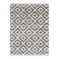 thumbnail image 3 of Unique Loom Hygge Shag Collection Area Rug - Diamond (9' x 12' 2" Rectangle Gray/Beige), 3 of 7