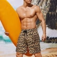 thumbnail image 2 of Yuyamidu Cheetah Print Swim Trunks Men Quick Dry Board Shorts with Pockets Big and Tall Swimwear Bathing Suits Plus Size Man 3XL, 2 of 8