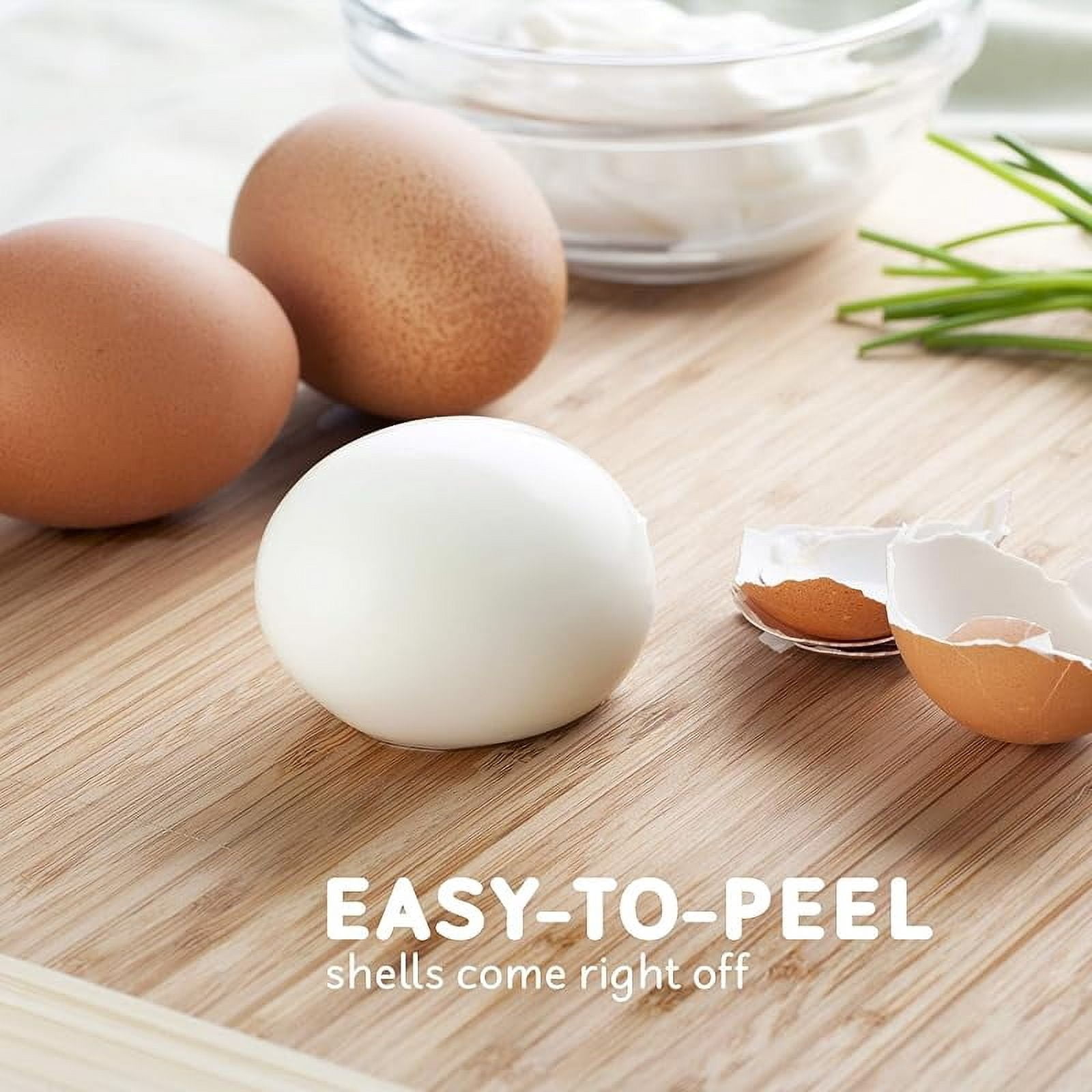 EGC007CHC# Rapid Egg Cooker, 7 Easy-To-Peel, Hard, Medium, Soft Boiled Eggs, Poacher, Omelet Maker, Auto Shut-Off, Alarm, 16-Recipe Booklet, Charcoal Grey