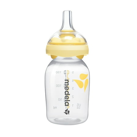 Medela Calma Bottle Nipple and Collection Bottles, Made without BPA, Air-Vent System, 5oz / 150mL