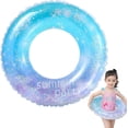 thumbnail image 3 of Pool Inflatable Swim Ring Inflatable Ring Pool Floats Rubber Ring for Kids Pool Ring Water Sports Toys Girls Boys Summer Swimming Pool Beach Toys Blue, 3 of 4