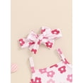thumbnail image 5 of Bagilaanoe 3pcs Newborn Baby Girl Shorts Set Floral Sleeveless Camisole Tops + Ruffle Shorts + Headband 3M 6M 12M 18M 24M Infant Casual Summer Clothes, 5 of 7
