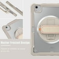 thumbnail image 3 of for iPad Air 11 Inch 2024 Rugged Case, 360 Rotating Hand Strap Stand/Pencil Holder/Adjustable Crossbody Strap, [2 In 1] Protective for iPad Pro 11 2022/2021/2020/2018/Air 4/Air 5, Khaki, 3 of 20