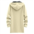 thumbnail image 5 of Womens Jacket Women's Autumn Winter Solid Color Mid Length Lined Zipper Jackets Womens Trench Coat Beige L, 5 of 5