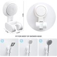 thumbnail image 2 of Soporte para cabezal de ducha con ventosa sin diamantes, resistente al agua, altura ajustable, soporte para cabezal de ducha de baño, gran angular, ajustable, blanco JM, 2 of 5