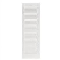 Perfect Shutters IL501547001 Premier Louver Exterior Decorative Shutter White - 15 x 47 in.