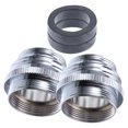 thumbnail image 1 of COMPUKAS 2Pcs Faucet Adapter For Sink To Hose Adapter Simple And Convenient Design Silver 3.00X3.00X2.30Cm, 1 of 8