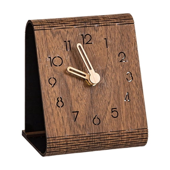 7829 Small Desk Clock Battery Operated Analog Table Clock for Room Decors Elegant Silents Bedside Clocks Birthday Gift Unisex