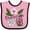 Pink and Black, variant on Inktastic Mississippi Girl Magnolia Flowers and Leaves Girls Baby Bib