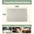 thumbnail image 4 of XL Bakers Couche 39x25" Linen & Cotton French Baguette Bread Proofing Cloth and 10in Reusable Bowl Cover Set$$Home Decor, Kitchen, & Other, 4 of 8