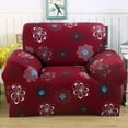thumbnail image 2 of SHANNA Stretch Sofa Cover Printed Couch Covers Sofa Slipcovers for 1/2/3/4 Seater Elastic Universal Furniture Protector （Red,1 Seater (35-55 in)）, 2 of 8