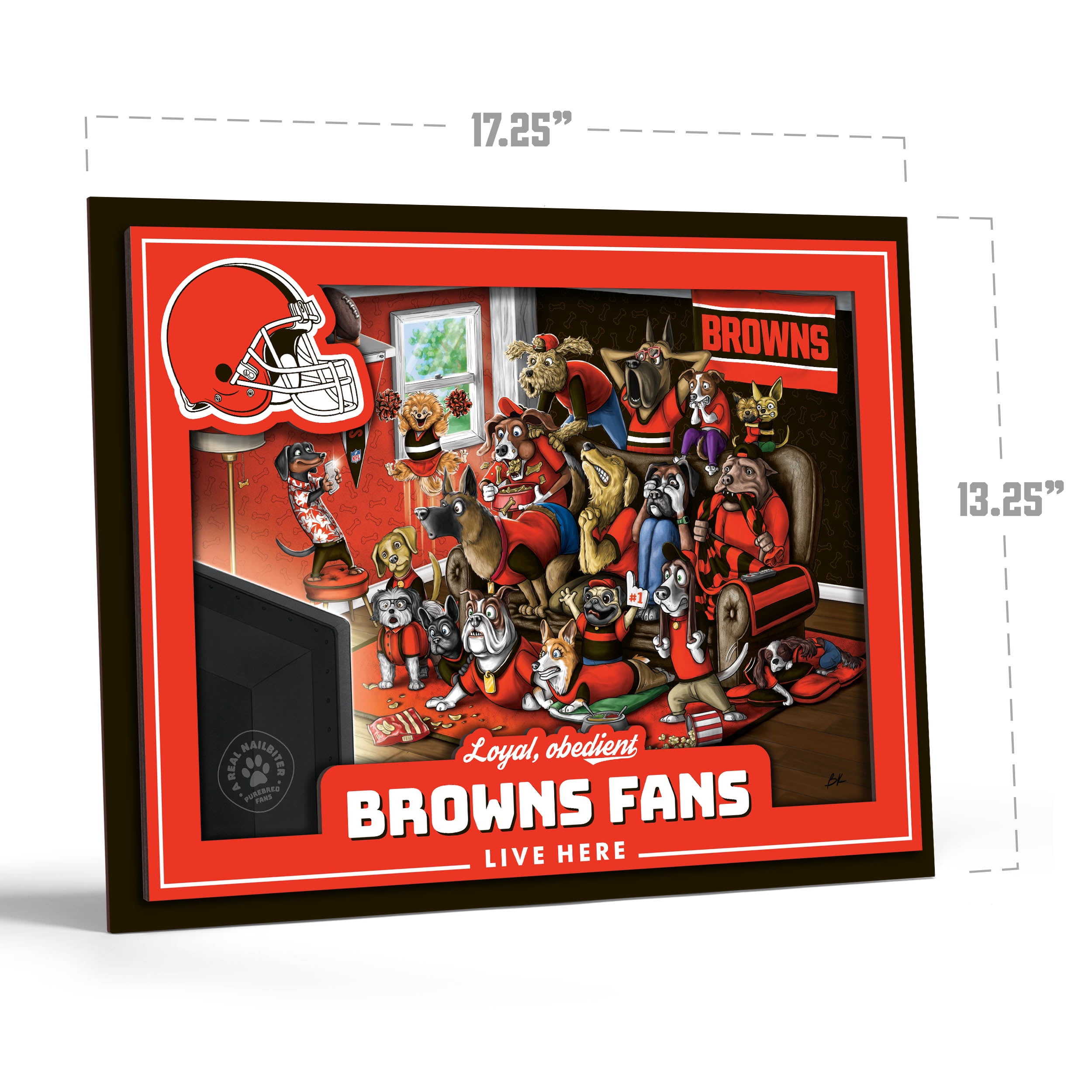YouTheFan NFL Cleveland Browns Purebred Fans Wall Art