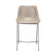 thumbnail image 3 of Zuo 102028 Chaise de Comptoir Magnus, Gris & Argent - Ensemble de 2, 3 of 8