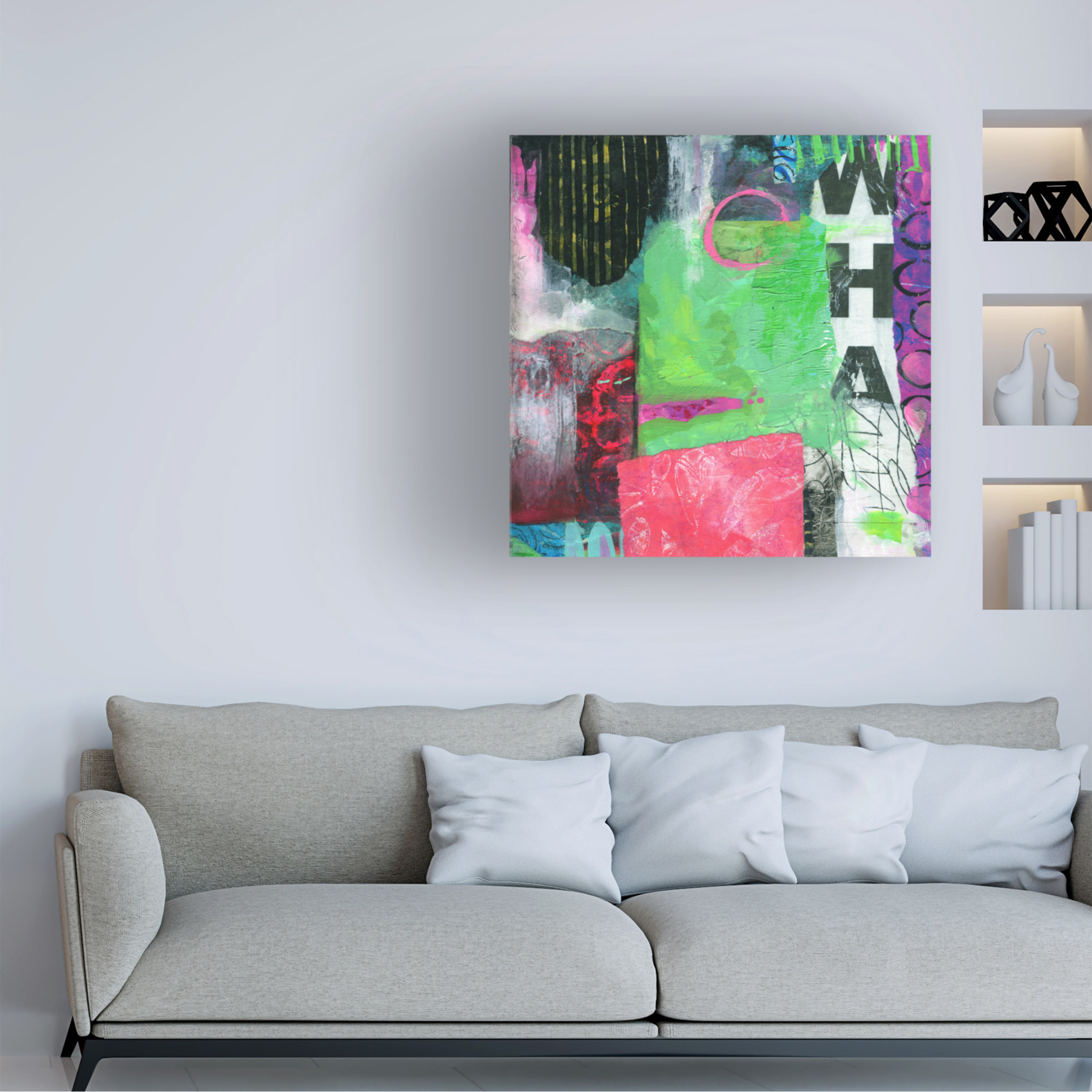 Canvas Wall Art - Fiona Stokes Gilbert 'Whatever' Wall Art for Living Room, Bedroom, or Office Décor by Trademark Fine Art - 18 x 18 Inches