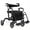 Black, variant on CASEMIOL 2-in-1 Transport Wheelchair with 18" Seat, Rollator Walker with Seat, Wheelchairs for Adults, Lightweight Foldable Wheelchair, 350 lb Weight Capacity, Black