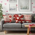thumbnail image 6 of HUGNEO 20x20 Inch Red White Lip Print Pillow Cover, Family Love Decorative Cushion Case for Sofa Bedroom, No Insert, 6 of 8