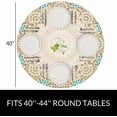 thumbnail image 2 of Morocco Mosaic Round Tablecloth Traditional Oriental Floral Waterproof Oil-Proof Table Cover Table Cloth for Indoor Dining, Outdoor Picnic Parties, Camping,Fits for Table 40-44", 2 of 6