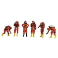 thumbnail image 2 of 6 Pieces 1/64 Scale People Figures Mini People Figurines for DIY Scene Decor Orange, 2 of 8