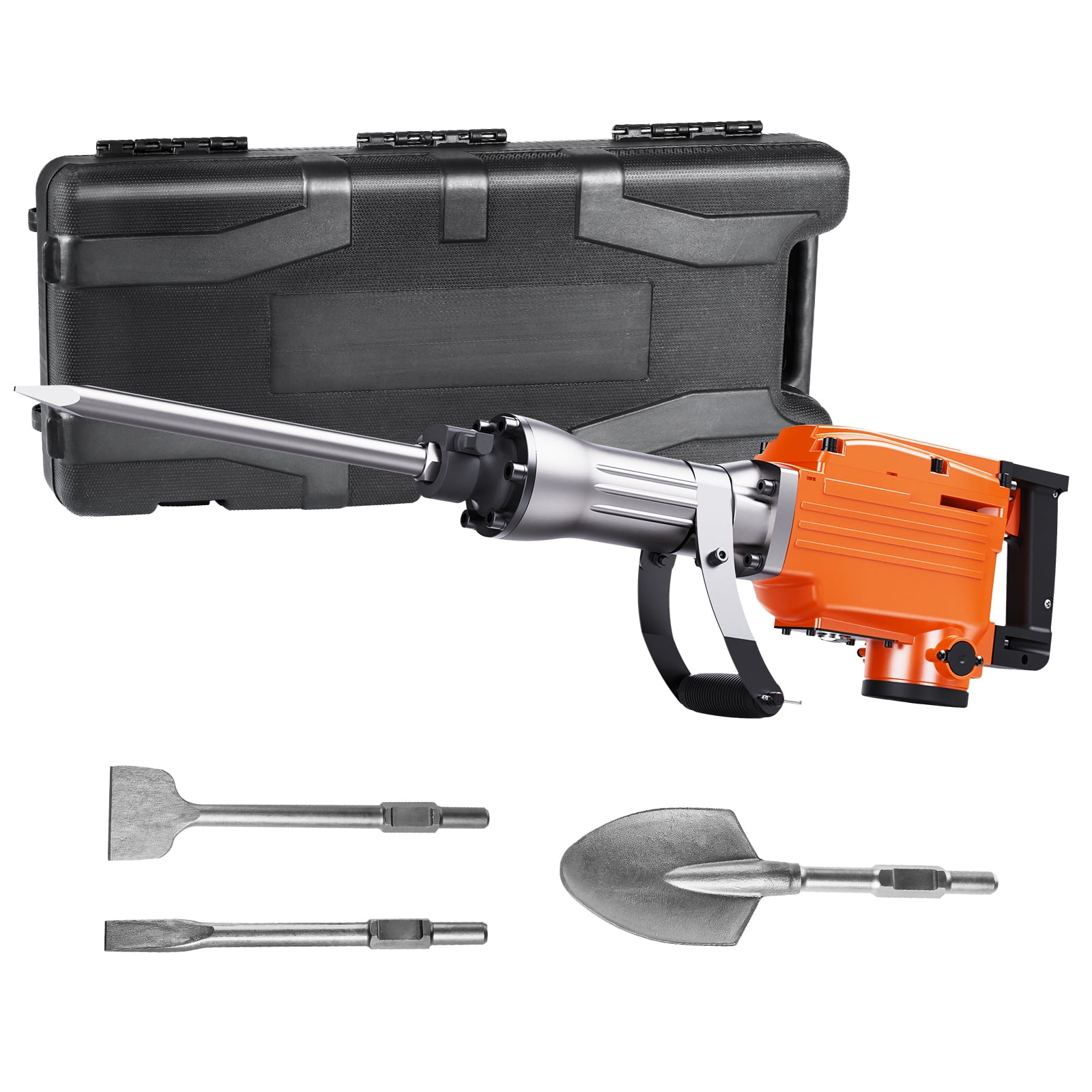 VEVOR Demolition Jack Hammer Concrete Breaker 2200W Electric Hammer 4 Chisel Bit