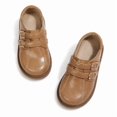 thumbnail image 4 of Rexoro Girls School Loafers Premium PU Leather Double Buckle Wedding Flats Dress, 4 of 7