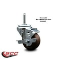 thumbnail image 2 of 3 Inch High Temp Glass Filled Nylon 3/4 Inch Threaded Stem Caster with Brake, 2 of 2