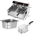 thumbnail image 3 of Costway 12L 3400W Electric Deep Fryer, Stainless Steel, 3 of 9