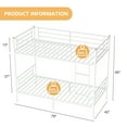 thumbnail image 2 of Zimtown Metal Bunk Bed Twin Over Twin Heavy Duty Bed Frame with Safety Guard Rails & Flat Ladder for Kids Teens Adults, White, 2 of 8