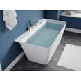 thumbnail image 3 of Vault Series 67 in. x 32 in. Flat Bottom Acrylic Freestanding 77 Gallon Soaking Bathtub with Center Drain in White, 3 of 7