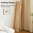 thumbnail image 2 of Wooden Pegboard Display with Hooks and Shelf, Rustic Room Divider Wall and Folding Privacy Screen for Bedroom, Jewelry Store, 2 of 18