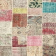 thumbnail image 1 of Ahgly Company Indoor Square Contemporary Orange Salmon Pink Patchwork Area Rugs, 9' Square, 1 of 6