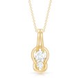 thumbnail image 2 of Rosec Jewels Certified Moissanite Knot Necklace - with Chain - Toi Et Moi Necklace - D-VS1 Quality - Ready to Gift for Valentines, 14K Yellow Gold, 2 of 6