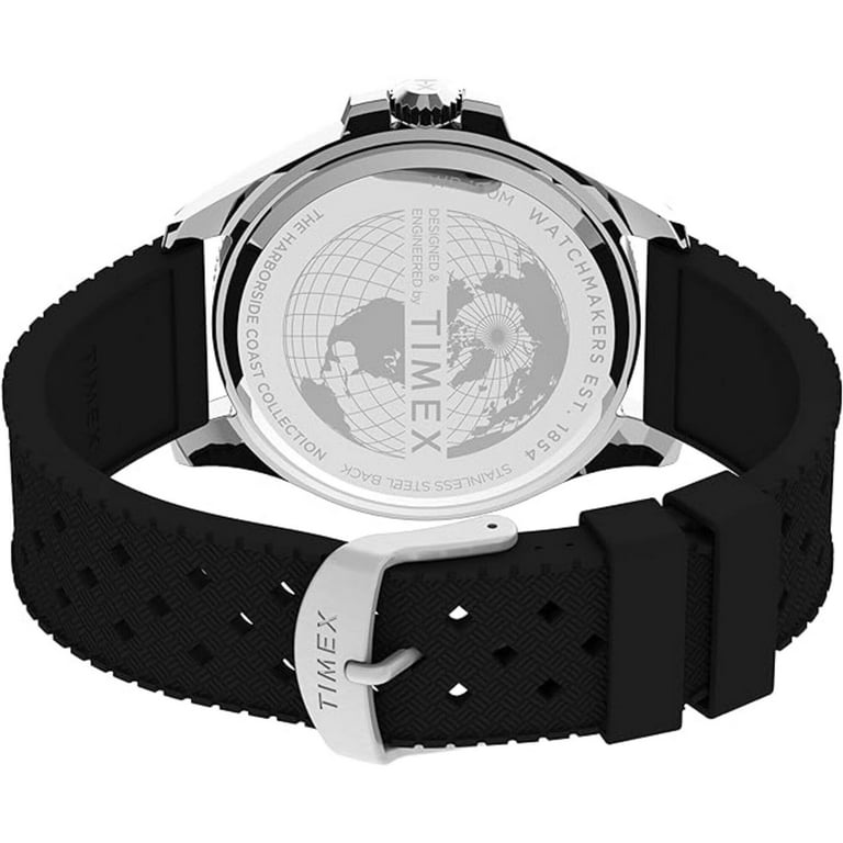 Timex TW2V27200 Men's Harborside Coast 43mm Black Rubber Strap