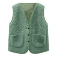 thumbnail image 6 of Jinhomg Baby Boys Girls Fleece Vest Sleeveless Lightweight Jacket Buttons Sherpa Vest Toddler Kids Fall Winter Waistcoat Outerwear with Pocket 5-6 Years, 6 of 6