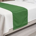 thumbnail image 2 of Saint Patricks Day Bed Runner, Traditional Shamrock Leaves Irish Culture Spring Greeting Folk, Decorative Bedding Scarf for Hotels Homes and Guestrooms, Queen, Fern Green and White, by Ambesonne, 2 of 2