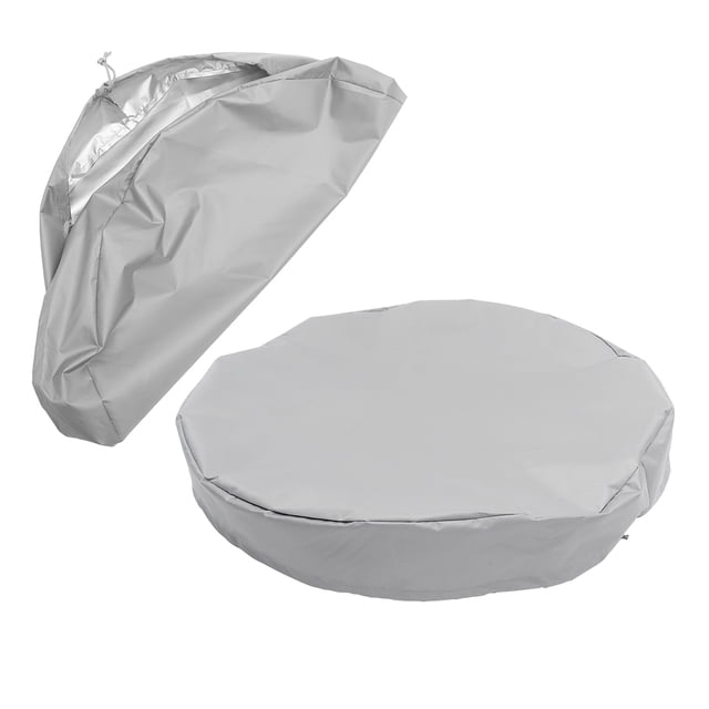 PAMINGONO Set Of Waterproof Water Tank Covers For Outside Drum Grey Oxford Cloth For Snow Protection