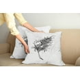 thumbnail image 2 of Ambesonne Feather Throw Pillow Cover 2 Pack, Doodle Style Plumage Boho, 16", Charcoal Grey White, 2 of 5