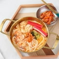 thumbnail image 3 of Korean Ramen Cooking Pot, Stainless Steel Seafood Hot Pot Copper Pan With Handle For Kitchen Cookware Induction Cooktop, 3 of 8