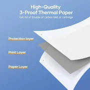 MFLABEL-100 Sheets 8.5''x11 Folded A4 Thermal Continuous Paper For M08F M832 Printer Quick Dry