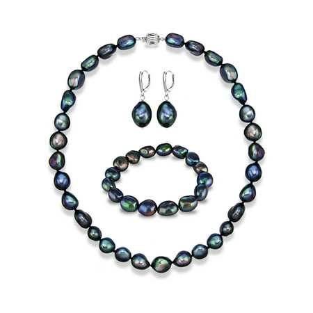 Baroque Freshwater Pearl Earrings - Sterling Silver 11-12mm Baroque Ireggular Freshwater Pearl 24