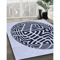 thumbnail image 3 of Ahgly Company Machine Washable Indoor Rectangle Transitional Heavenly Blue Area Rugs, 7' x 10', 3 of 7