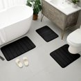 thumbnail image 2 of Bathroom Rug Set Clearance! Bath Rug For Bathroom Floor 3 Piece Set, Memory Foam Bath Mat, Bath Mat For Tub Slips Resistant, 2 of 5