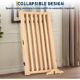 thumbnail image 7 of Acekid 3 Panel Freestanding Pet Gate, Foldable Dog Gate for Stairs Doorways Hallways, Step-Over Fence, Natural, 7 of 7