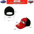 thumbnail image 7 of Disney Cars Toddler Baseball Hat for Boys Size 2-4 Or 4-7 Kids Cap Lightning McQueen, 7 of 7