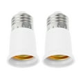 thumbnail image 1 of Phenofice 2pcs light bulb converter socket Bulb Socket Extender White PC for Office Use, 1 of 8