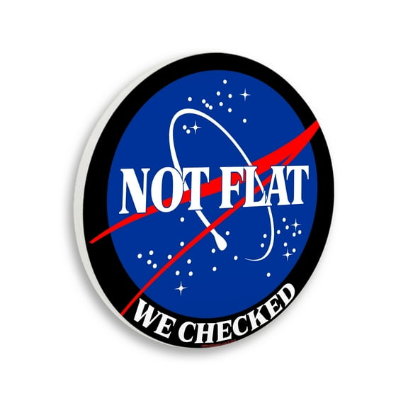 Stupell Industries Not Flat Astronomy Phrase Typography Painting Unframed Art Print Wall Art, 12 x 12