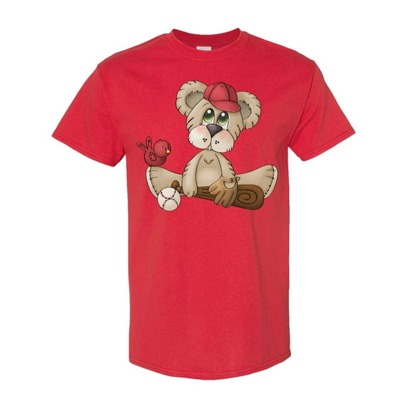 Inktastic Baseball Teddy Bear T-Shirt